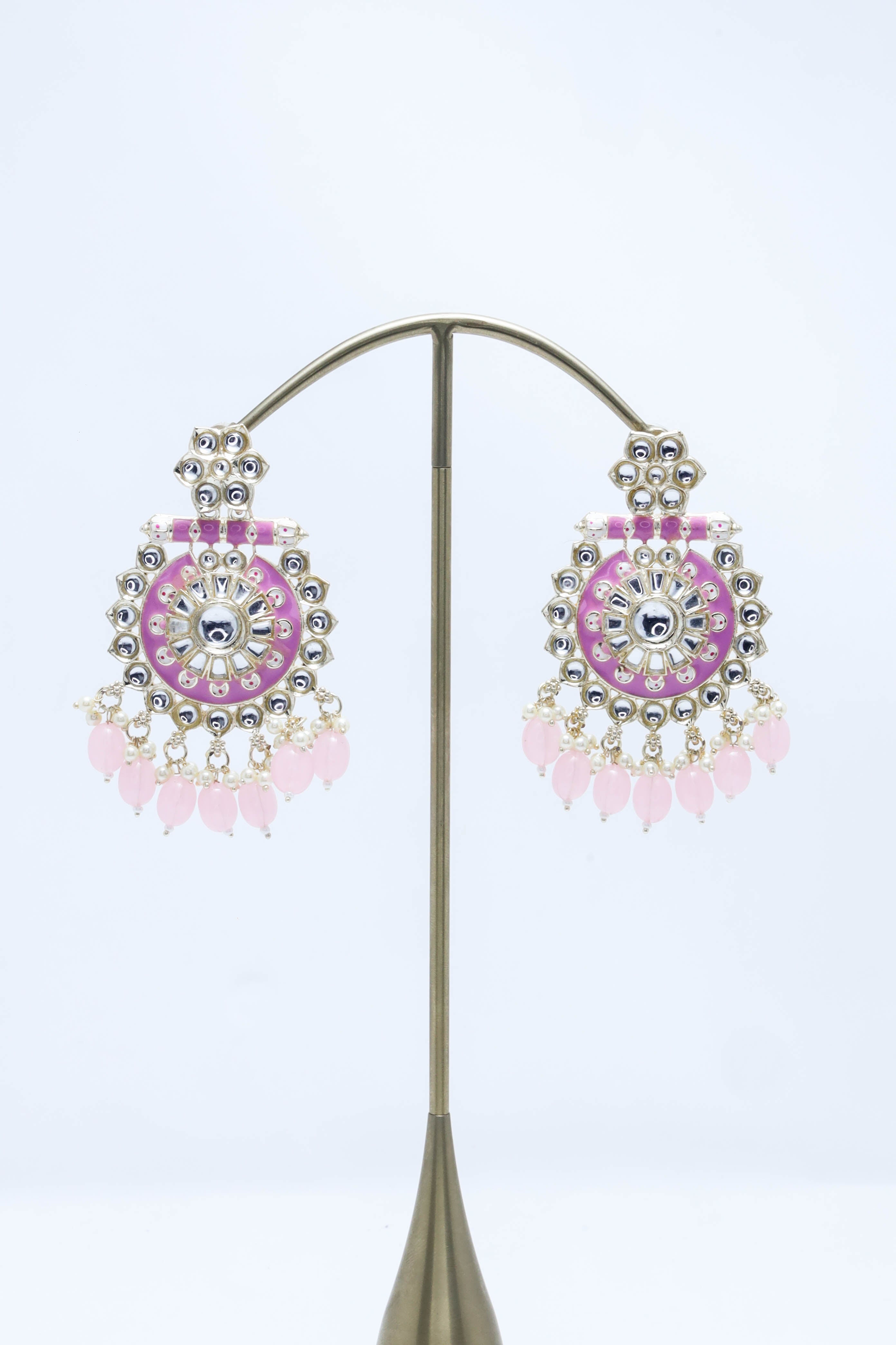 Zara Meenakari Earrings - Handcrafted Ethnic Jewelry for Women | Perfect for Weddings, Parties & Festive Occasions