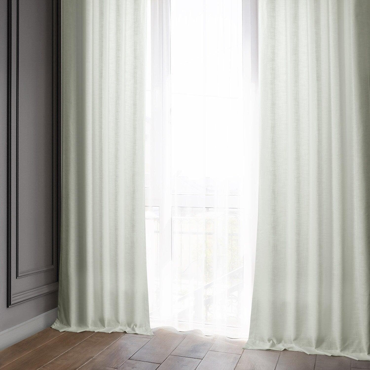 Light Ivory Classic Faux Linen Curtains - Elegant Window Treatments for Living Room & Bedroom - Blackout & Noise Reducing Drapes for Home Decor