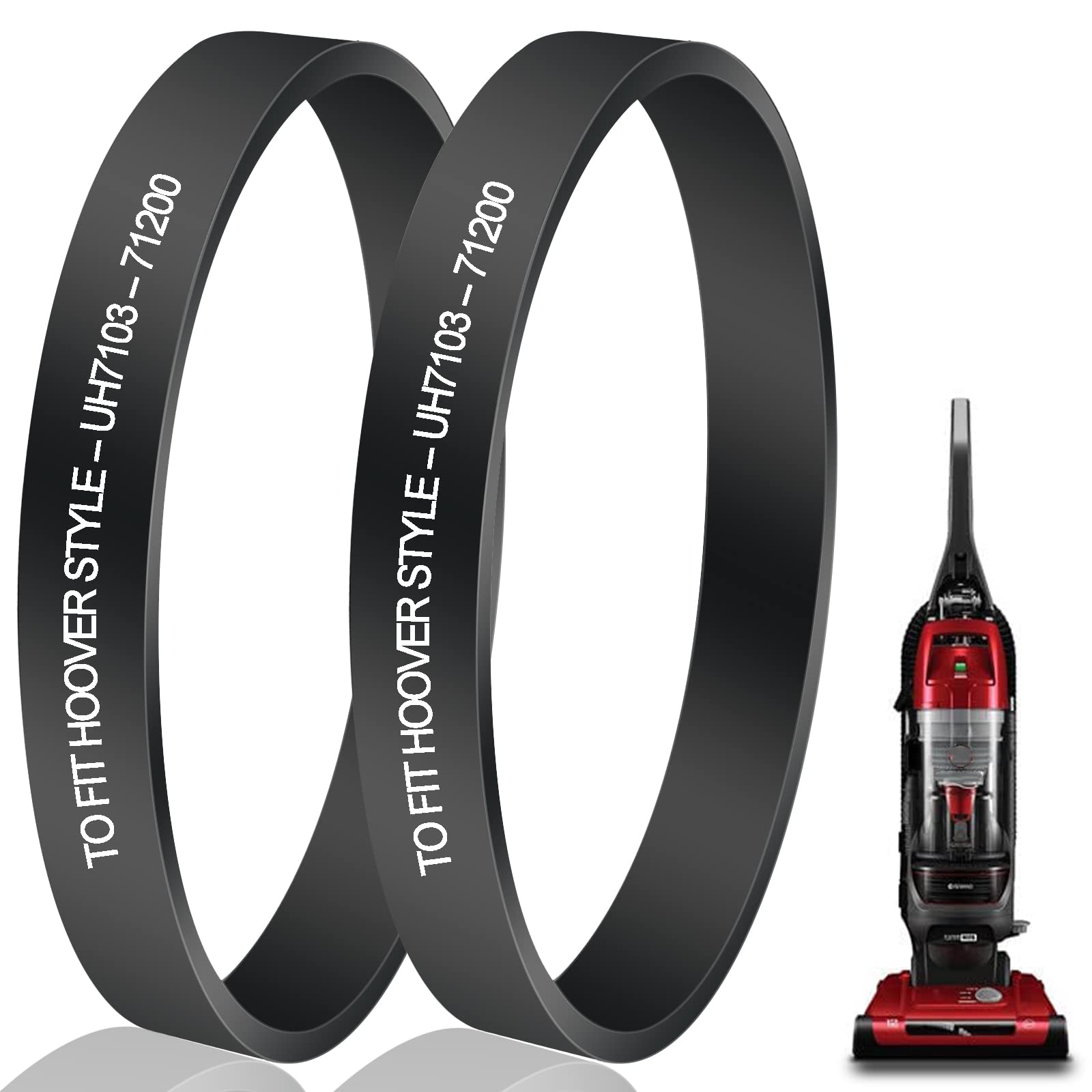 Hoover Elite Rewind Plus Vacuum Belt Replacement - Compatible with Models UH71003, UH71009, UH71011, UH71012, UH71013, UH71200, UH72003, UH72011 - Durable Upright Vacuum Cleaner Accessory for Deep Cleaning Carpets & Floors