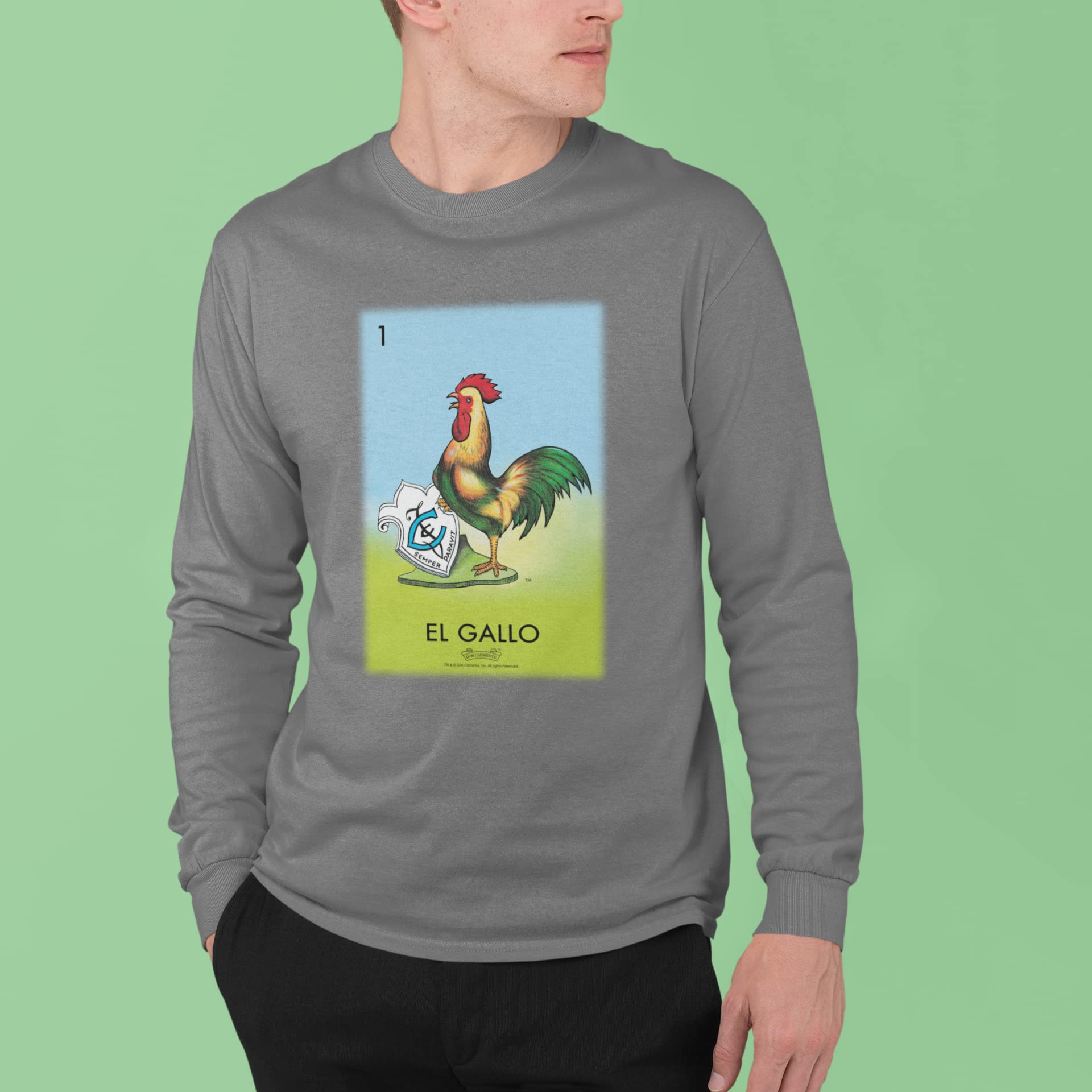 Pop Threads El Gallo Rooster Loteria Card Mexican Graphic T-Shirt for Men - Soft Cotton Vintage Latino Shirt for Casual Wear, Hispanic Heritage Month & Cinco de Mayo Celebrations