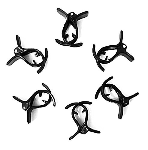 HP HIGH PROFILE Black Butterfly Hair Clips for Women & Girls - 6 Pack Hair Claw Clips, Strong Hold Hair Clutchers for Ponytails, Buns & Updos - Perfect for School, Work & Everyday Styling