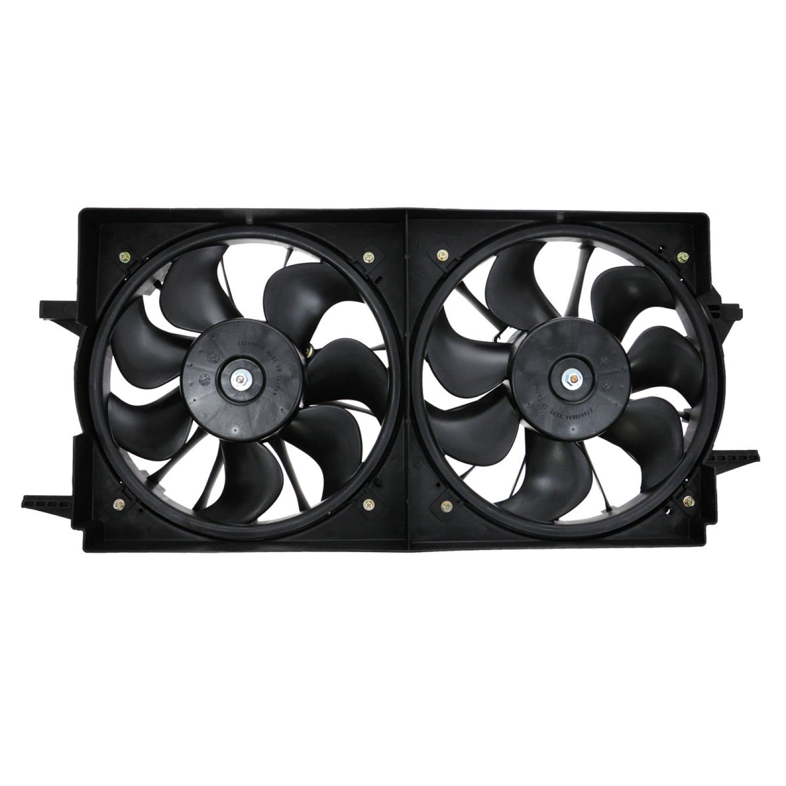 TRQ Radiator Dual Cooling Fan Assembly Compatible with 2004-2005 Chevrolet Classic, 1997-2003 Malibu, 1999-2004 Oldsmobile Alero, 1997-1999 Cutlass, 1999-2005 Pontiac Grand Am - GM3110107 GM3115105 - High Performance Cooling for Hot Weather & Heavy Traffic