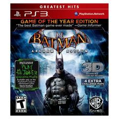 Batman: Arkham Asylum Game of the Year Edition - Complete in Box (CIB) for PlayStation 3 PS3 - Action-Adventure Superhero Game for Crime Fighting & Story-Driven Gameplay