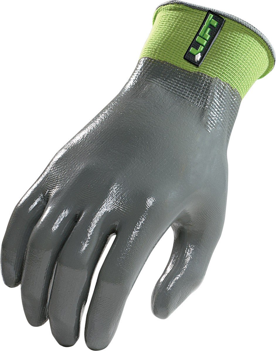 LIFT Safety Palmer Full Nitrile Gloves - Grey, Disposable Nitrile Gloves for Medical, Food Handling & Cleaning, Latex-Free, Powder-Free, Durable & Comfortable Fit for Healthcare, Kitchen & Industrial Use
