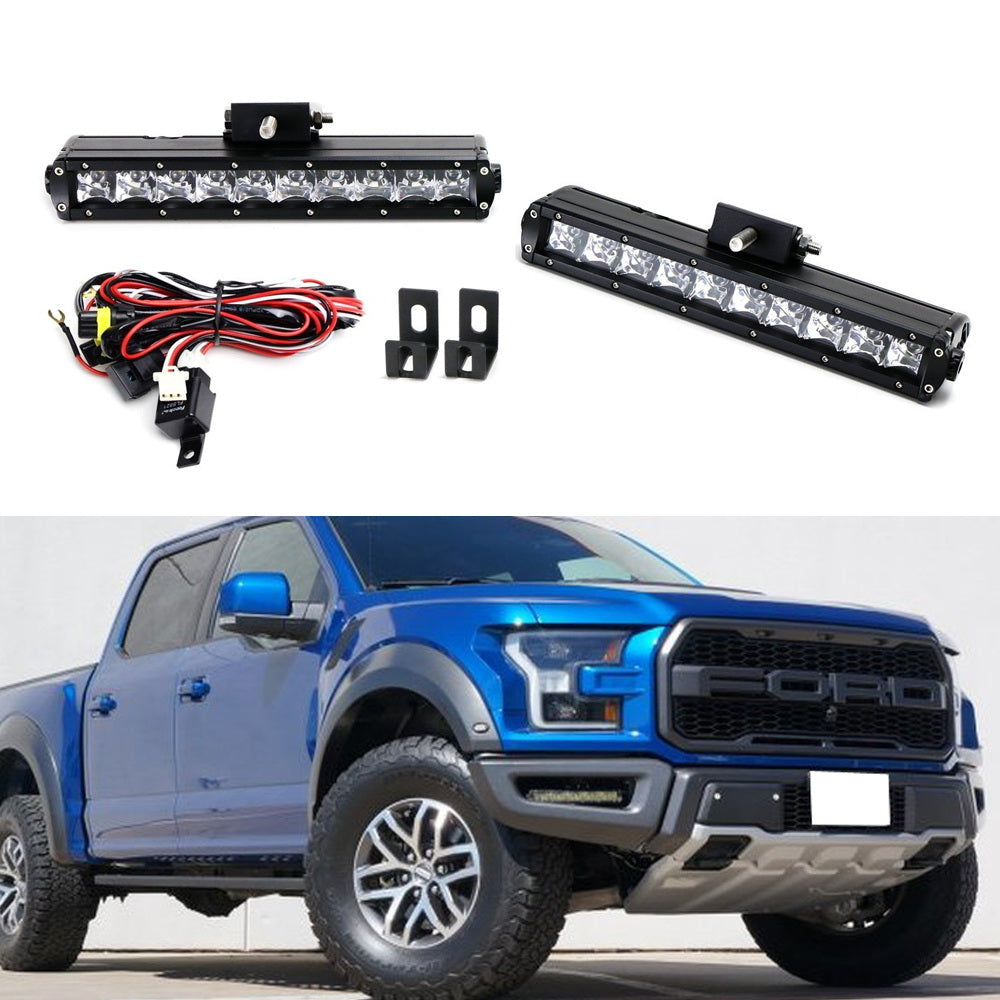 100W CREE LED Light Bar Fog Lamp Kit with Lower Bumper Bracket for 2017-2020 Ford Raptor - Off-Road, Truck, Jeep & ATV Lighting for Night Driving & Adventure