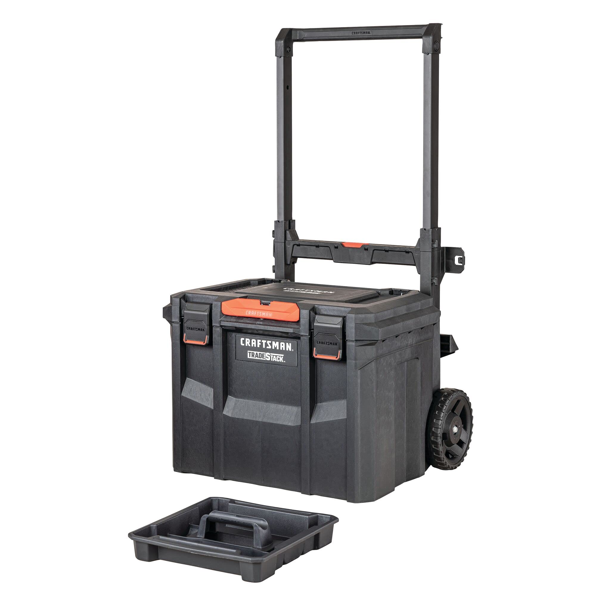 CRAFTSMAN TRADESTACK 22.5 Inch Rolling Tool Box - Waterproof, Stackable Storage System with Wheels for Indoor & Outdoor Use - Perfect for Garage, Workshop, Job Site and DIY Projects (CMST21445)