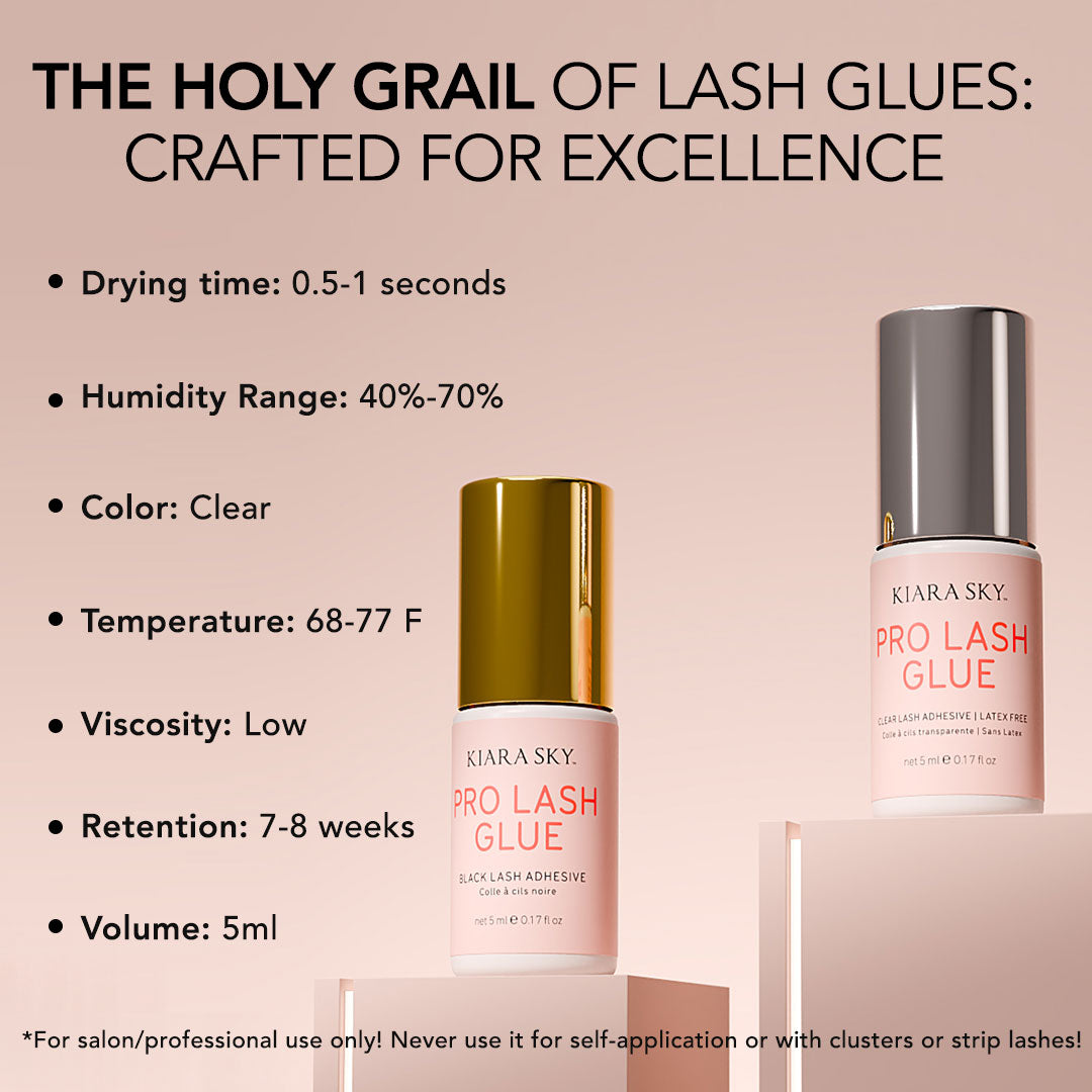 Professional Clear Eyelash Adhesive Glue - Long Lasting, Waterproof, Hypoallergenic for False Lashes - Perfect for Daily Wear, Special Occasions, and Makeup Artists