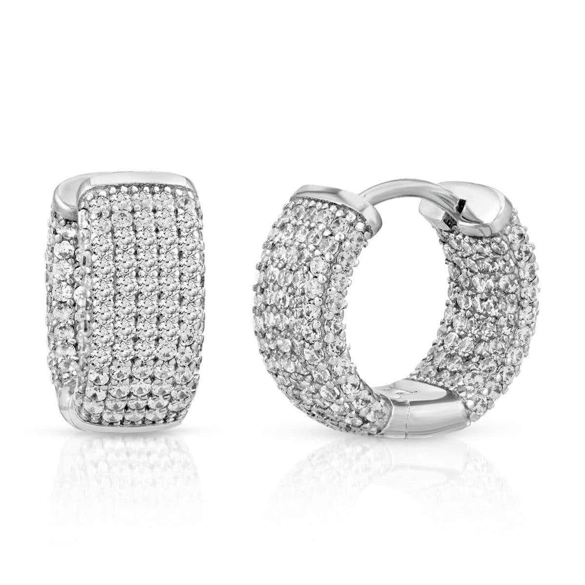 Small Micro Pave Earrings - Dainty Cubic Zirconia Stud Earrings for Women | Perfect for Everyday Wear, Parties & Gifts