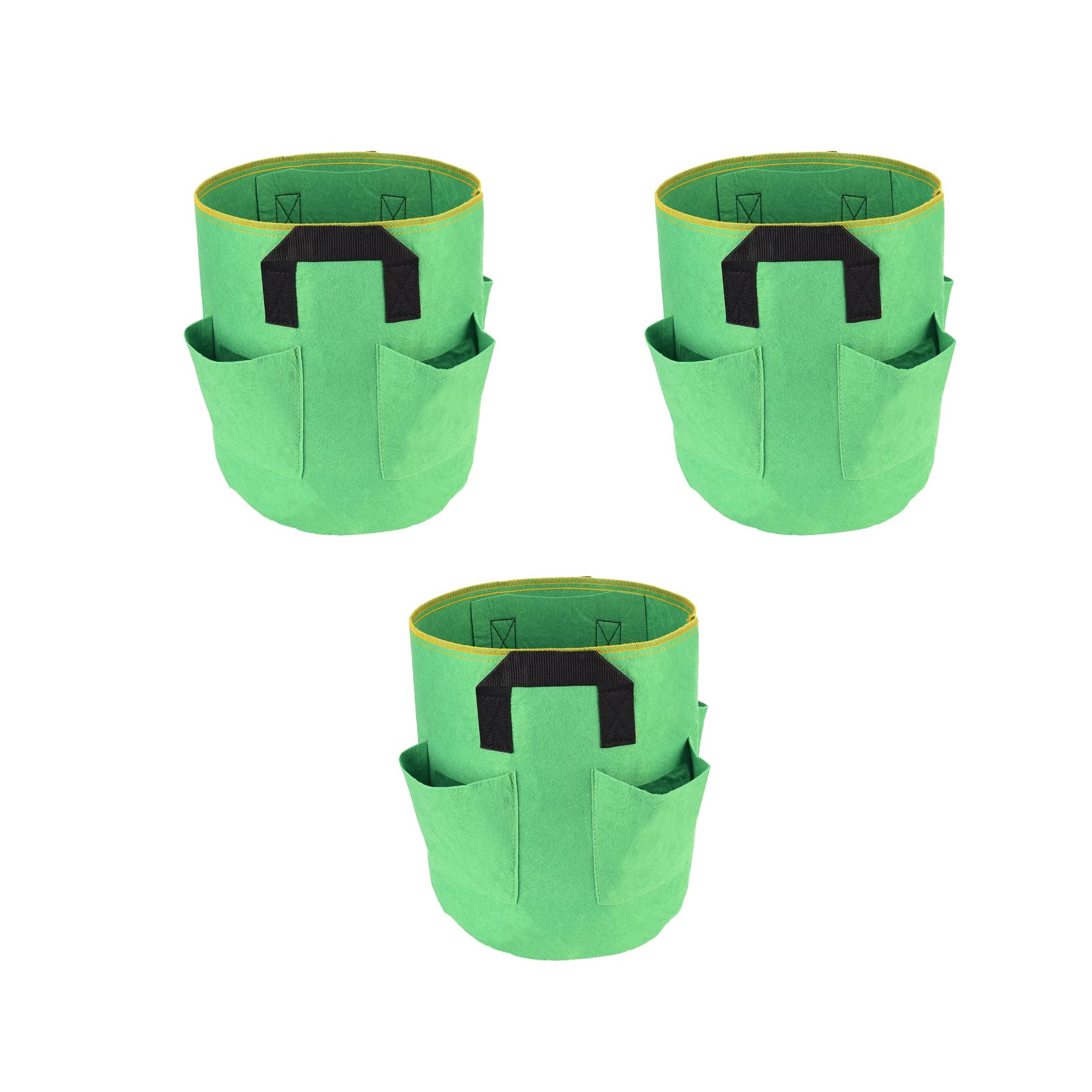 3Pcs Strawberry Planting Bags - Reusable Hanging Grow Bags with Handles for Vegetables, Flowers & Herbs | Multi-Mouth Container Bags for Indoor/Outdoor Gardening, Balcony & Patio Planting