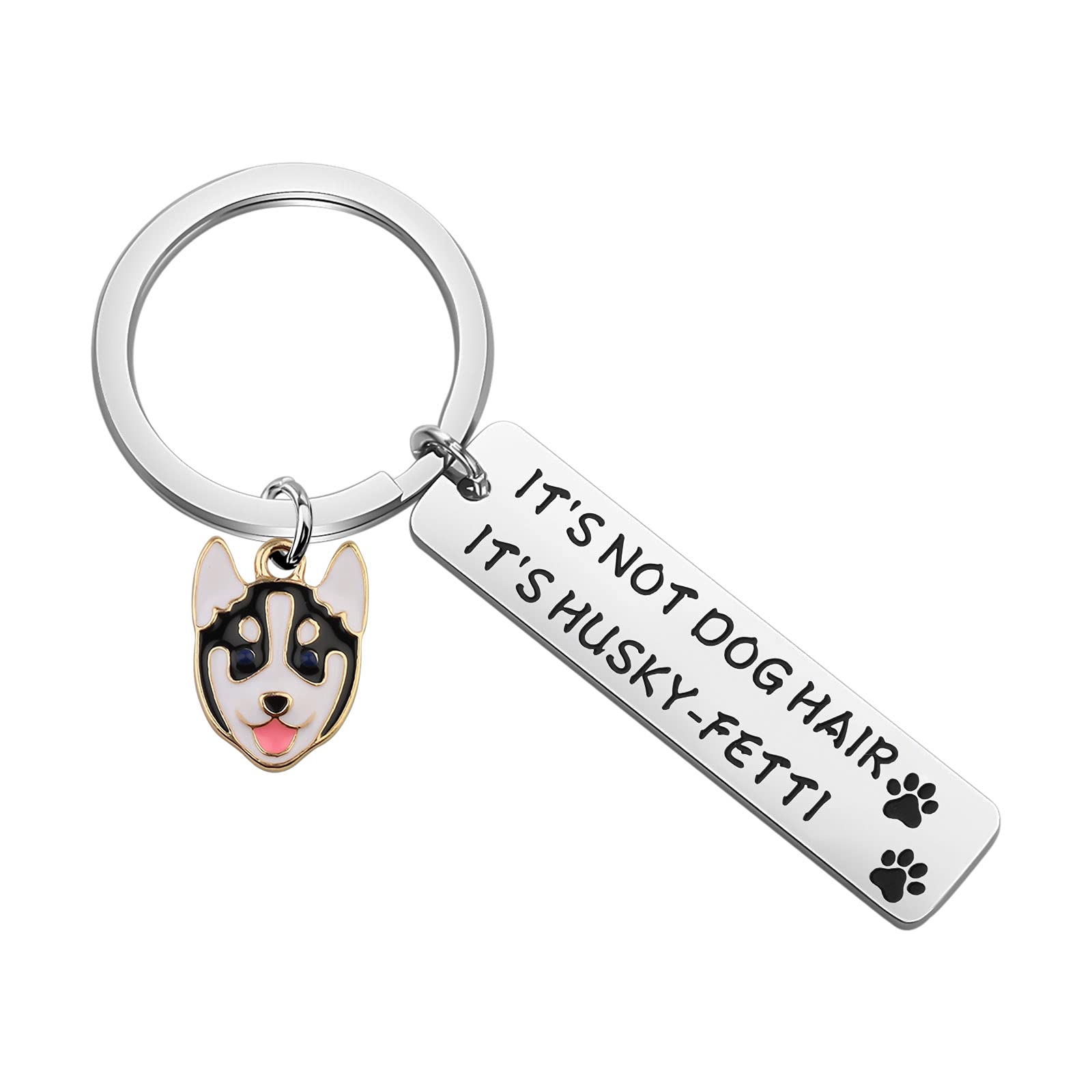 CENWA Husky Keychain - Perfect Gift for Husky Lovers & Dog Owners - Funny 'It's Not Dog Hair It's Husky-fetti' Keyring - Ideal for Pet Lovers, Birthday Gifts & Everyday Carry