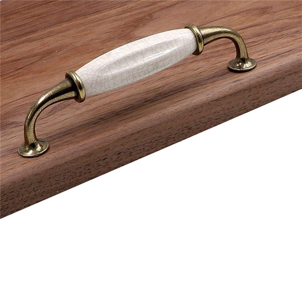 Vintage Ceramic Cabinet Handles - Rustic European Crack Finish Drawer Pulls & Knobs for Kitchen Cabinets, Furniture Hardware | Perfect for Farmhouse, Shabby Chic & Antique Style Home Decor