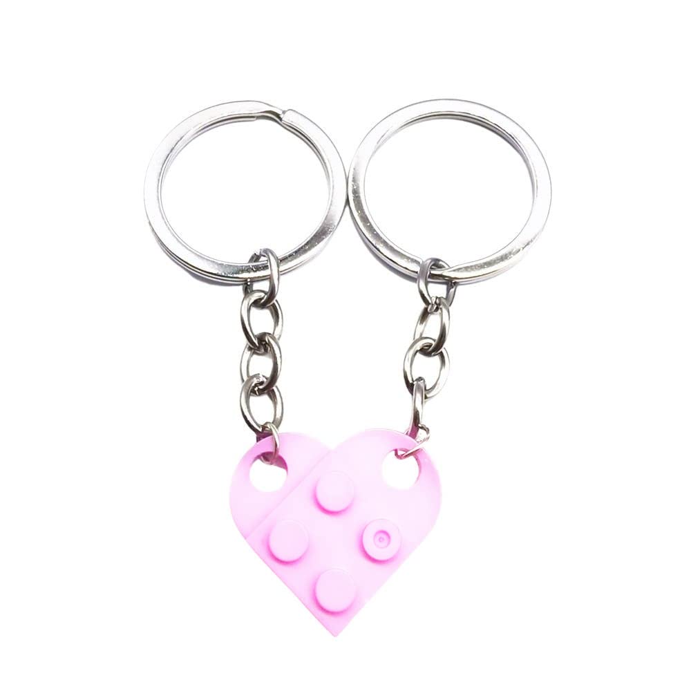 **Heart-Shaped Friendship Keychain Necklace Set - Best Friend Gift for Valentine's Day, Anniversary & Special Occasions - Perfect for Couples, BFFs & Loved Ones**