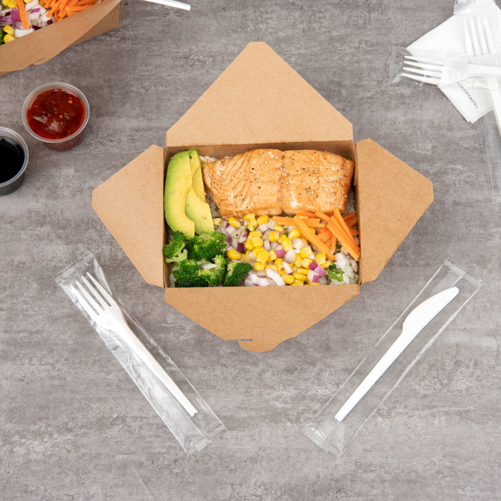 Eco-Friendly White CPLA Plastic Forks - 250 Count, Heat Resistant, Compostable, 6.5 Inch Disposable Cutlery for Parties, Picnics & Catering Events