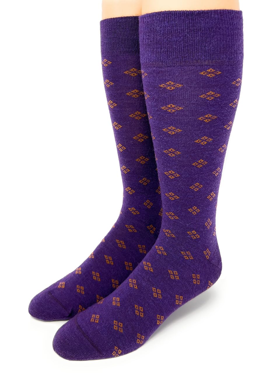 Premium Diamond District Baby Alpaca Wool Dress Socks for Men & Women - Soft Warm Luxury Socks for Office, Formal Events & Winter Comfort