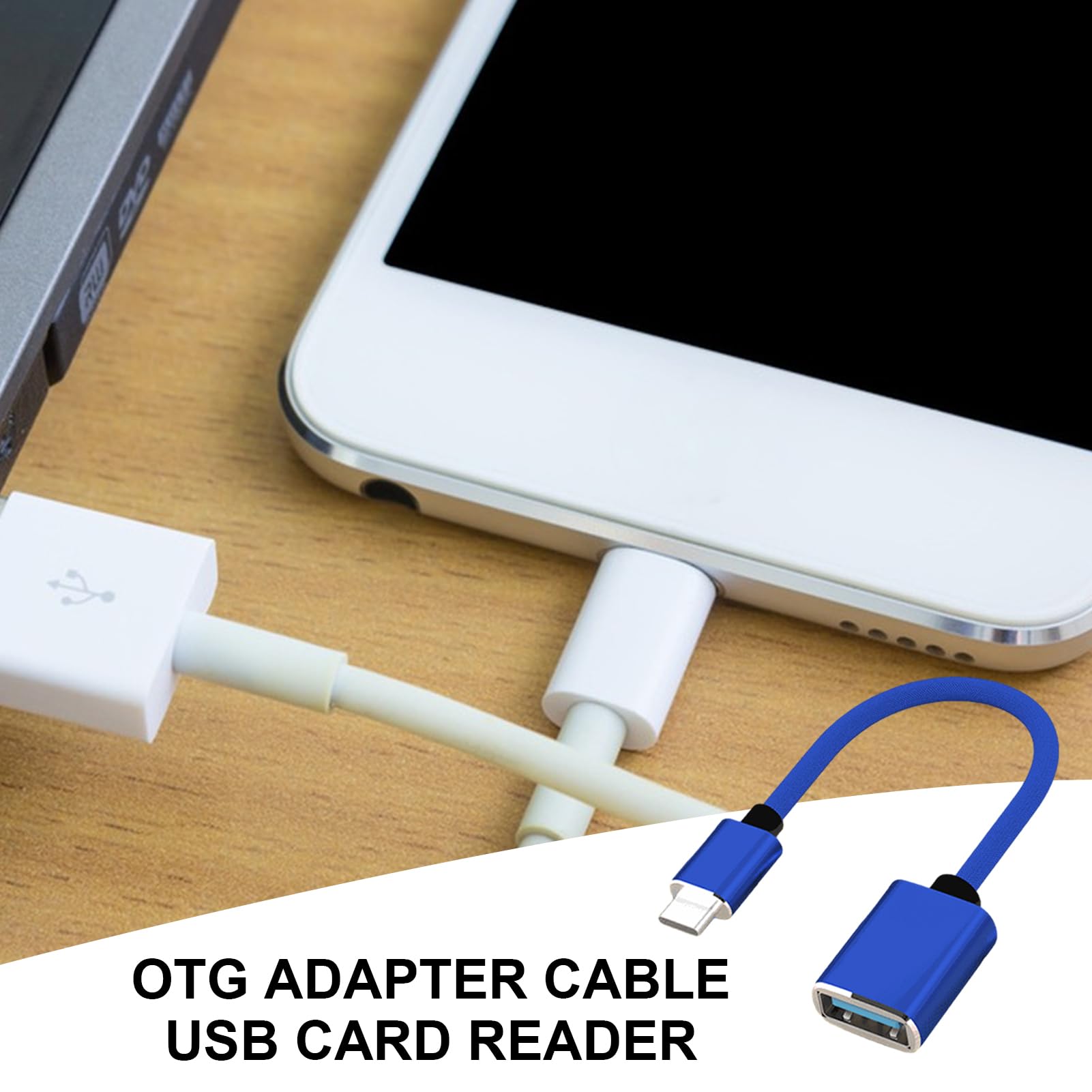 SOYDAN 2-in-1 OTG USB Card Reader Adapter - Plug & Play Memory Card Reader for Camera, Computer, Smartphone | Perfect for Travel Photography, File Transfer & Data Backup