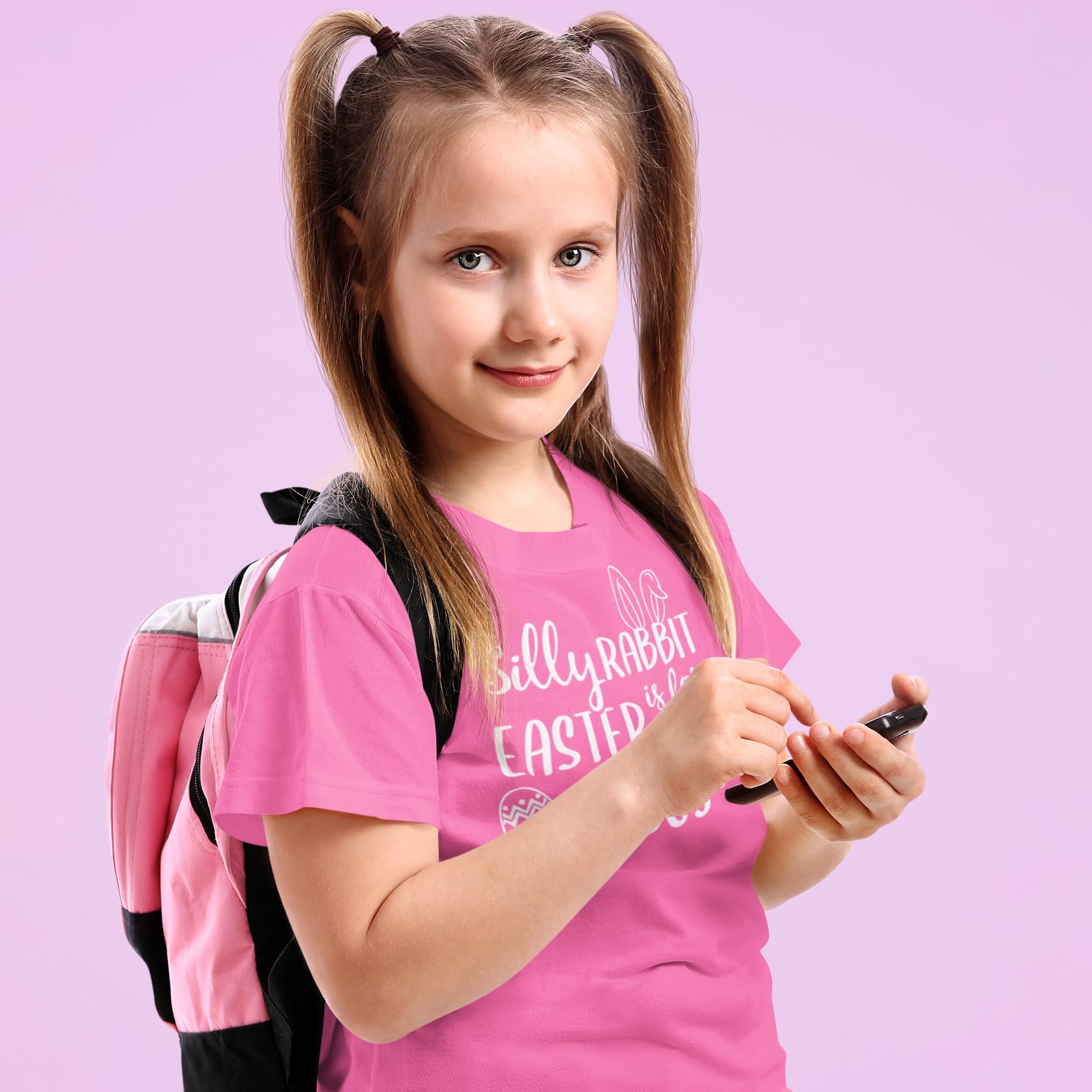 Shop4ever® Silly Rabbit Easter is for Jesus Kids T-Shirt - Cute Christian Easter Tee for Boys & Girls - Perfect for Church, Sunday School & Easter Celebrations