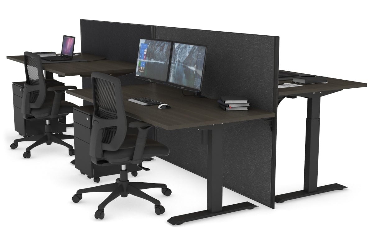 Adjustable Height 4-Person Workbench - 1200L x 800W with Cable Management | Perfect for Office, Workshop & Garage Workspaces