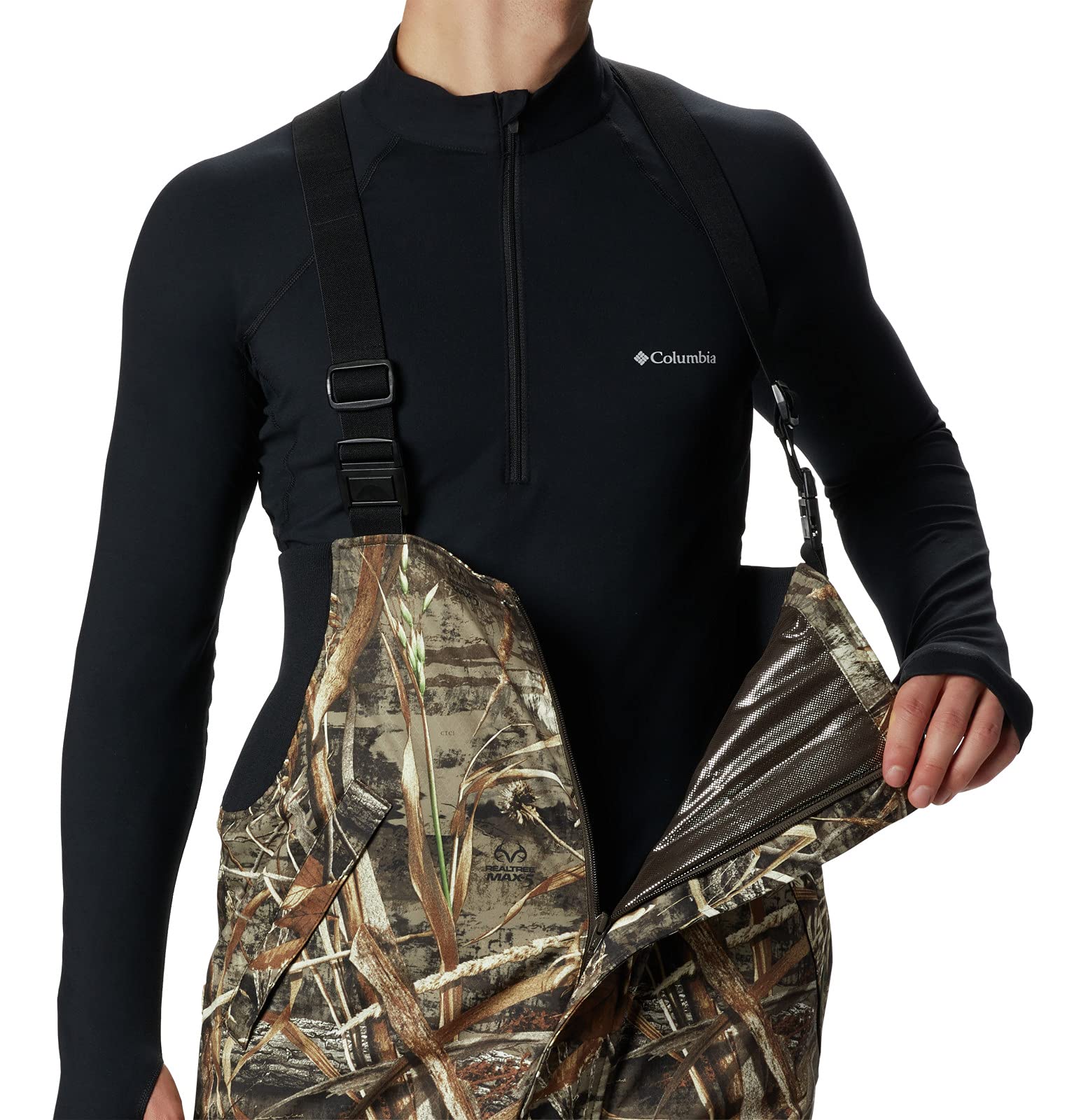 Columbia Men's Widgeon III Bib Overalls - Waterproof & Insulated Winter Workwear for Outdoor Jobs, Hunting & Fishing
