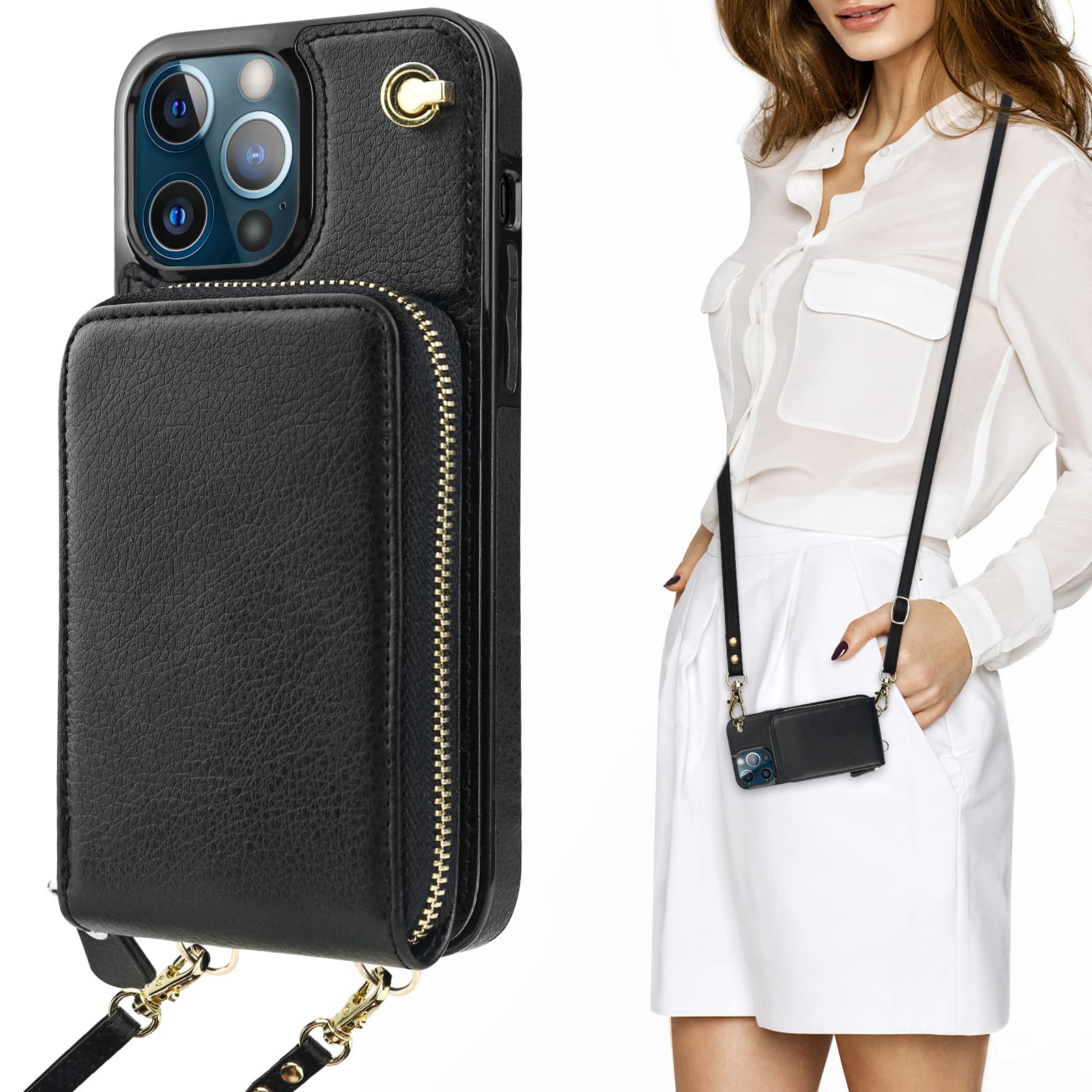 KIHUWEY iPhone 13 Pro Max Wallet Case - 6.7