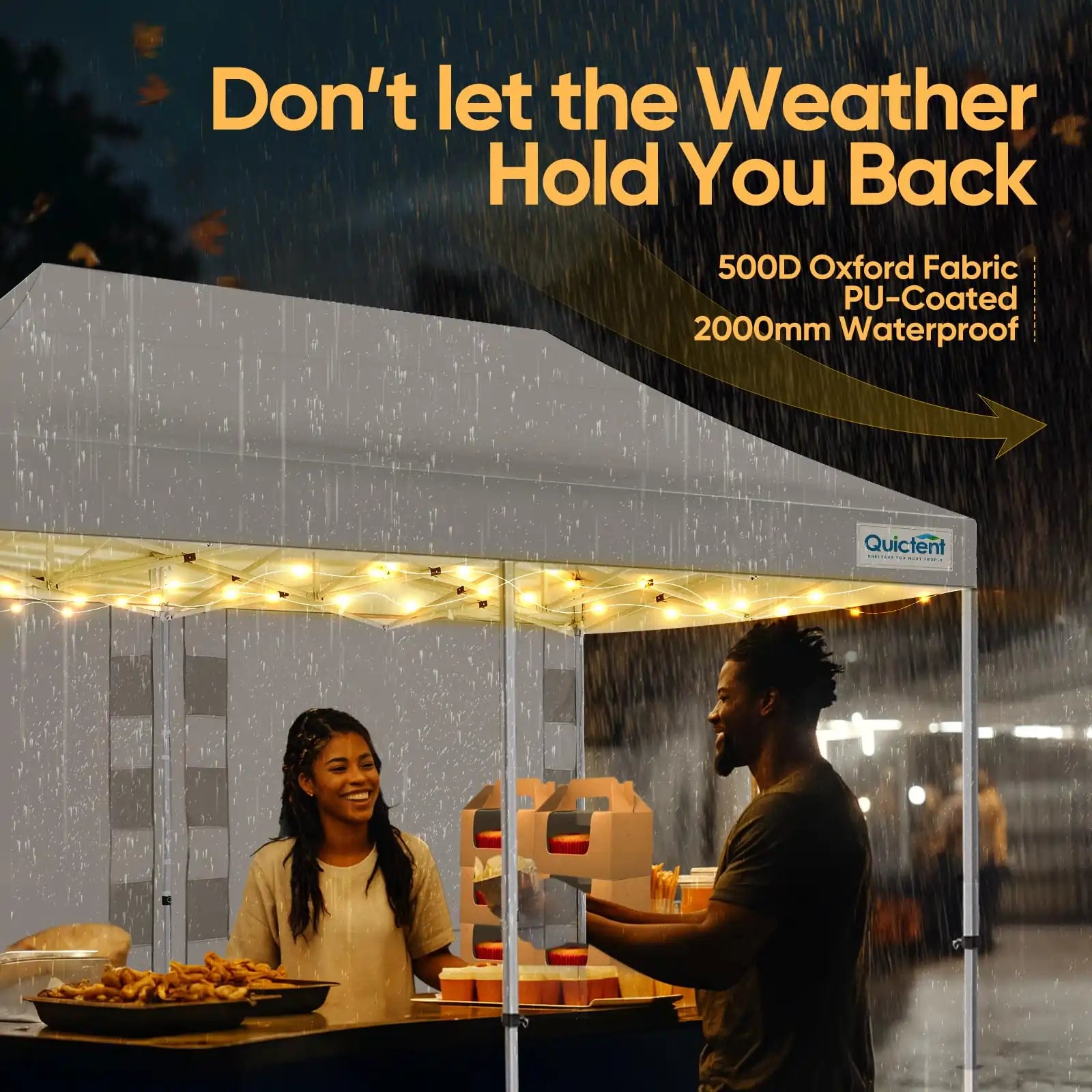 Heavy Duty Commercial Pop Up Canopy Tent - Waterproof Instant Shelter for Outdoor Events, Parties, Markets & Camping