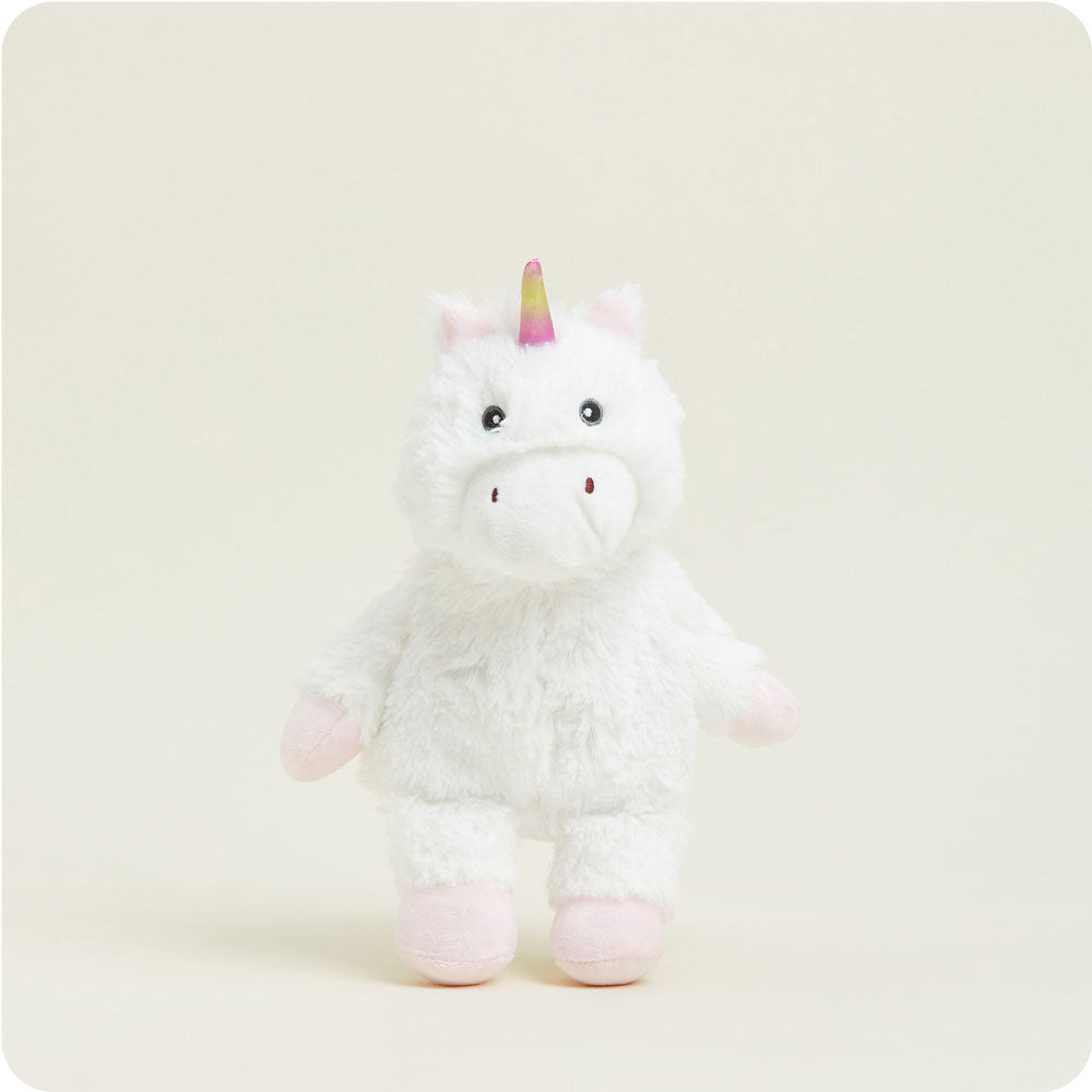 White Unicorn Warmies Junior Plush Stuffed Animal - Soft & Cozy Microwavable Heating Pad for Kids | Perfect for Bedtime, Relaxation & Stress Relief