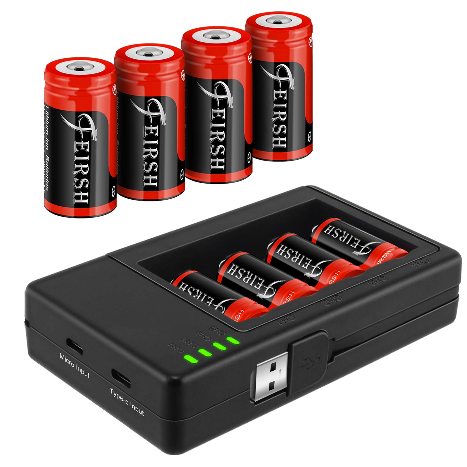 8 Pack Rechargeable CR123A Lithium Batteries & Charger for Arlo Security Cameras - 3.7V 800mAh Replacement Batteries for Arlo Pro/Ultra (VMC3030, VMK3200, VMS3330) - Perfect for Home Security & Outdoor Surveillance Systems