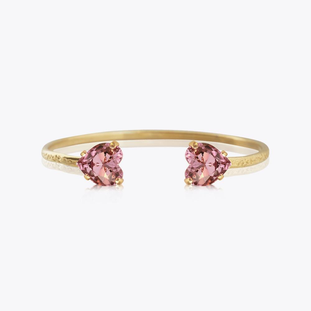 Girls Heart Bracelet - Light Amethyst Crystal Jewelry for Kids | Adjustable Children's Size | Perfect for Birthday Gifts, Party Favors & Everyday Wear