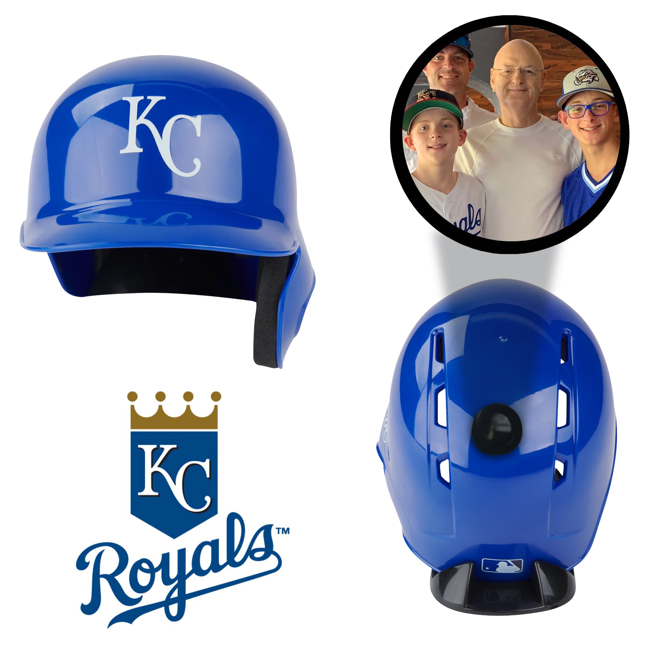 Kansas City Royals MLB Collectible Mini Batting Helmet - Authentic Baseball Memorabilia for Fans & Collectors - Perfect for Display, Gifts, and Game Day Decor