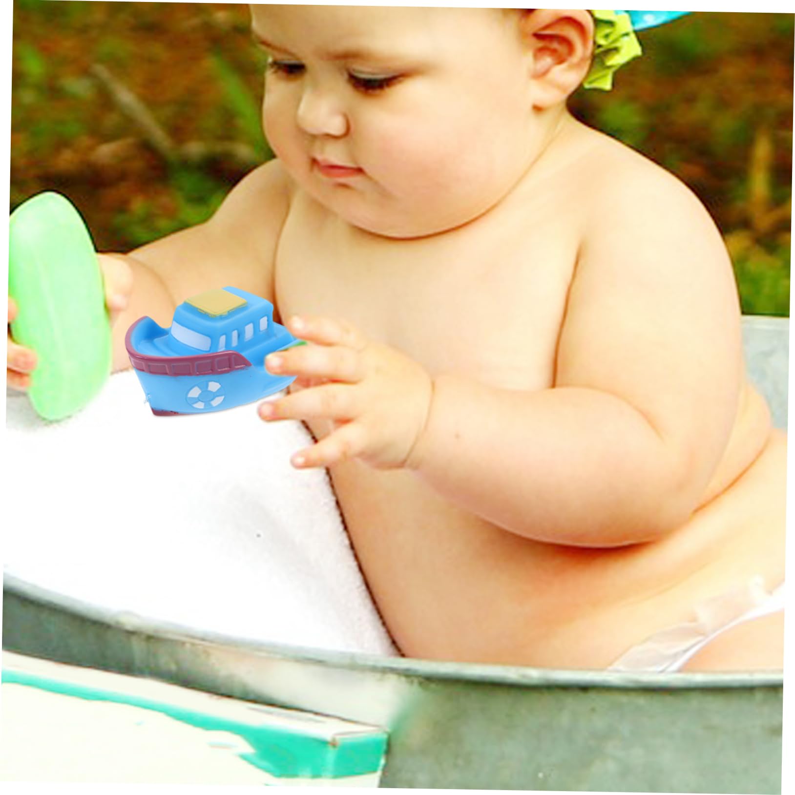 FELTECHELECTR Early Education Bath Toys - Safe Vinyl Bathtub Toys for Toddlers & Kids - Fun Learning Toys for Bath Time Play & Sensory Development