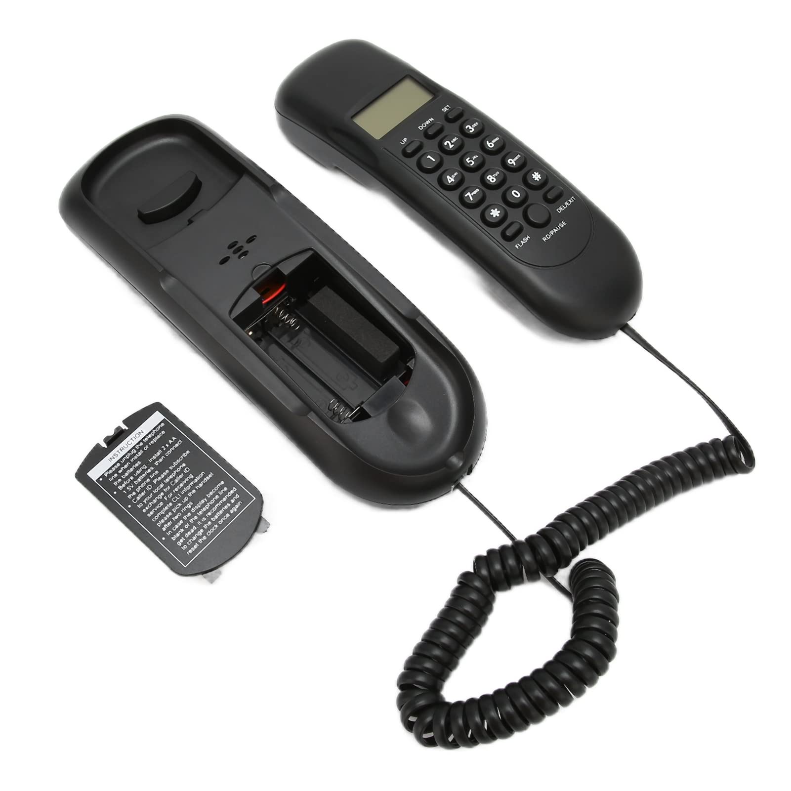 **Best Corded Landline Phone with Caller ID - Wall Mountable Mini Telephone for Home & Office - Reliable Communication for Elderly & Emergency Use**