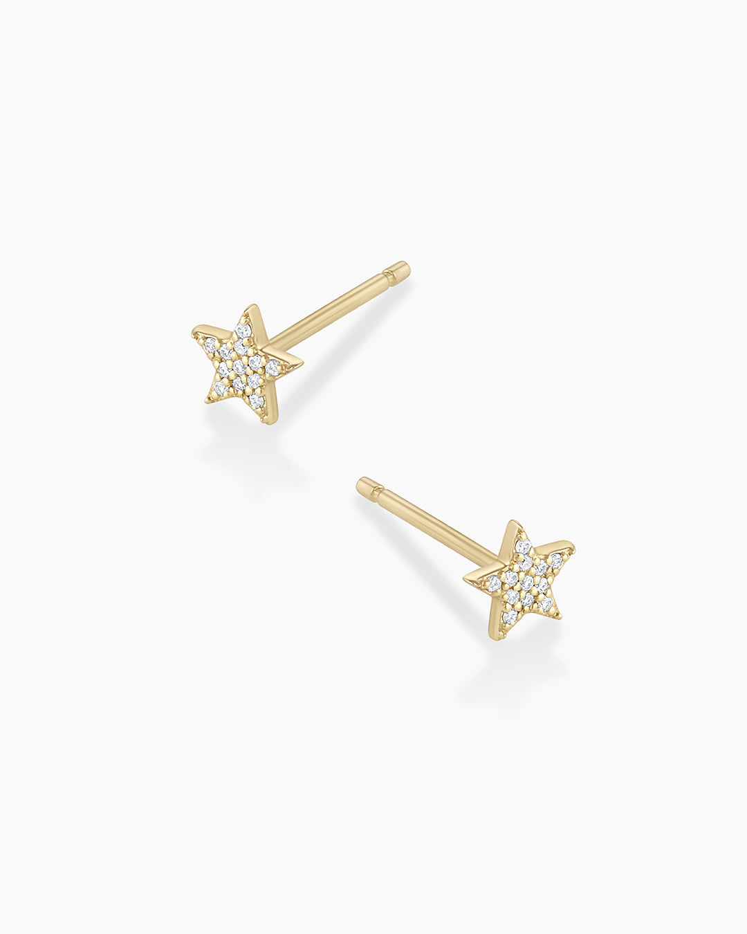 14K Gold Diamond Star Stud Earrings for Women - Sparkling Elegance for Everyday Wear & Special Occasions