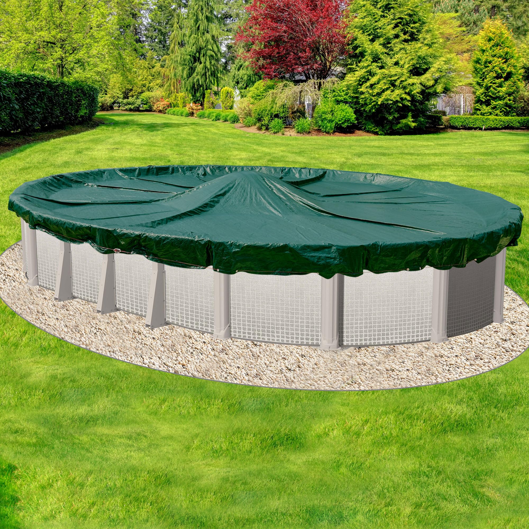 Doheny's Heavy Duty Winter Pool Cover for Above Ground Pools | Commercial-Grade Protection | Durable Material for Snow & Ice | Perfect for Winterizing Your Backyard Pool