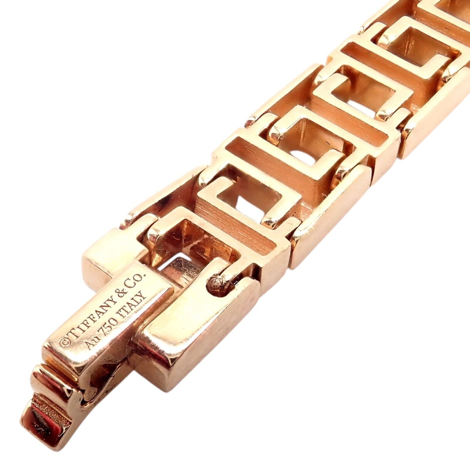 Authentic Tiffany & Co 18k Rose Gold T Chain Link Bracelet for Women - Luxury Jewelry Gift for Anniversary, Birthday & Special Occasions