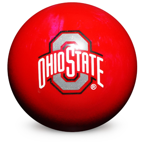 NCAA Ohio State Buckeyes Engraved Bowling Ball - Undrilled Plastic Bowling Ball for Sports Fans | Perfect for Bowling Leagues, Game Day Events & Buckeyes Fan Gifts