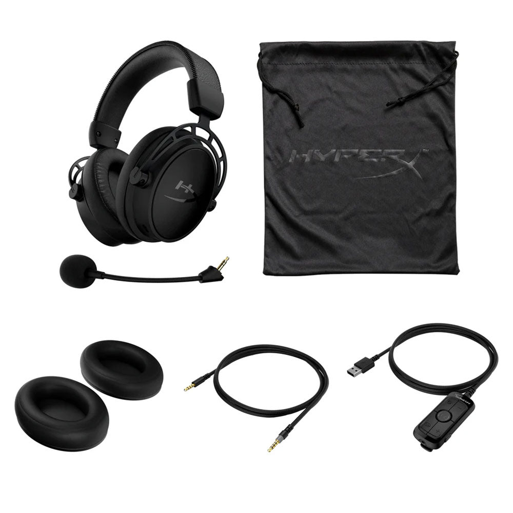 HyperX Cloud Alpha S Gaming Headset - Wired PC Headphones with 7.1 Surround Sound, Dual Chamber Drivers, Bass Adjustment & Noise Cancelling Mic (Black) - Perfect for Competitive Gaming, Streaming & Online Meetings