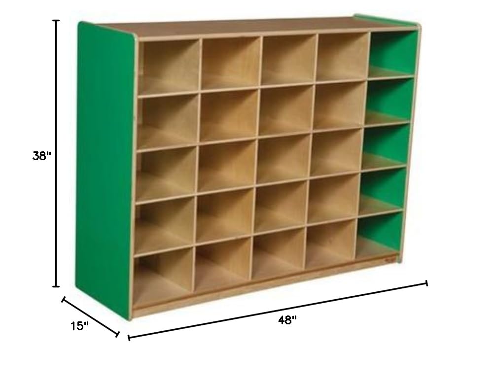 Wooden Storage Organizer with 25 Purple Trays - Perfect for Craft Room, Office, or Classroom Organization