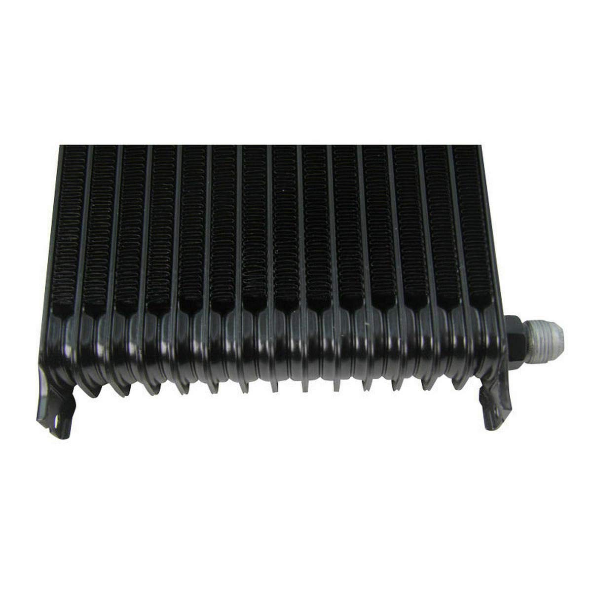 Universal 15 Row Black Aluminum Engine & Transmission Oil Cooler with 10AN Fitting Kit & 8