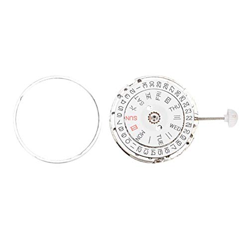 8205 Movement Replacement Watch - Gold 3-Hand Calendar Watch Movement for Repair Tools & Kits | Perfect for Watchmakers & DIY Enthusiasts to Fix & Maintain Timepieces