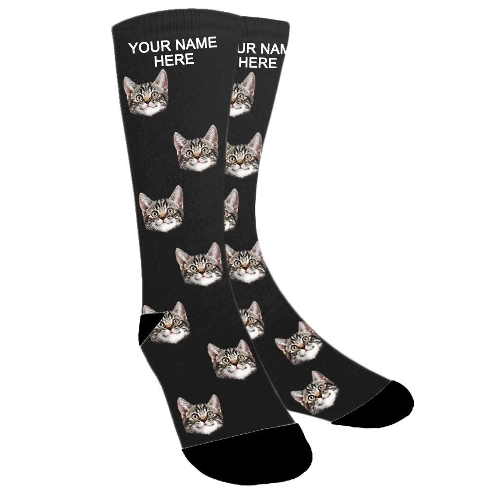 Custom Photo Printed Socks - Personalized Face Socks for Women & Men - Unique Birthday Gift Idea - Pet Portrait Socks - Perfect for Gifts, Couples Matching & Funny Holiday Presents