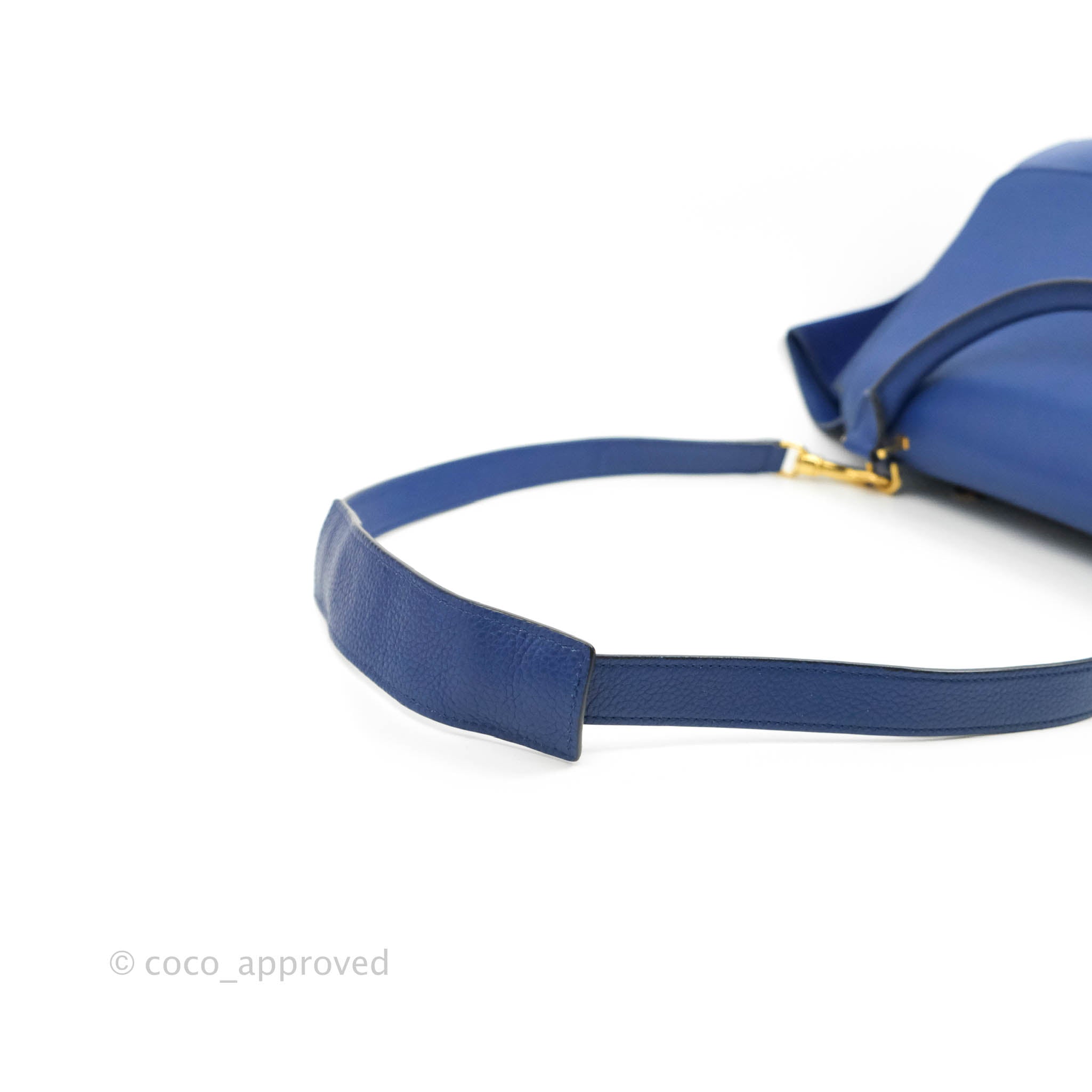Celine Sleek Small Tri-Color Trapeze Bag in Blue Calfskin Leather - Perfect for Work, Travel & Everyday Use