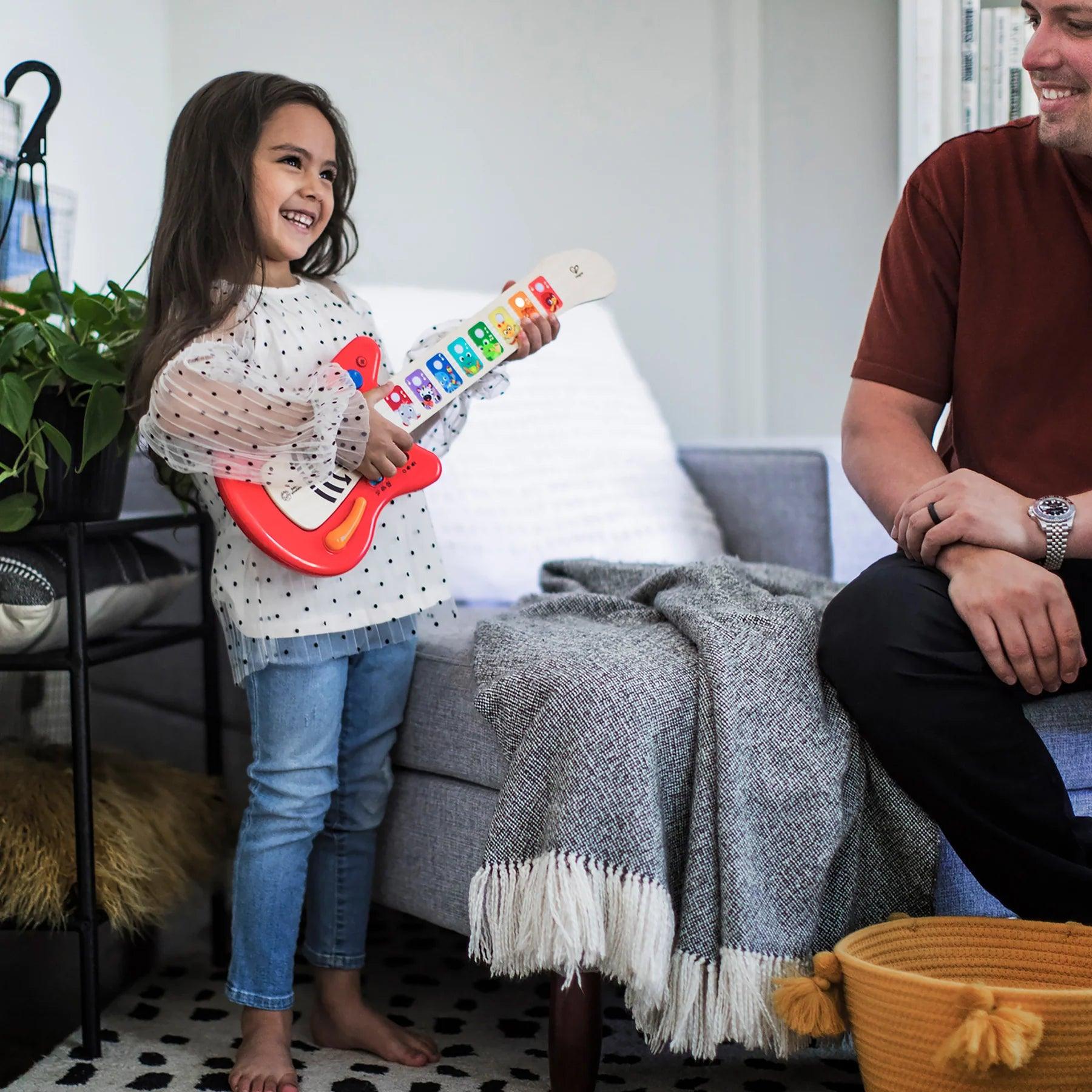 Hape & Baby Einstein Together in Tune Guitar™ - Interactive Musical Toy for Toddlers & Kids - Connected Magic Touch™ Technology - Perfect for Early Learning, Playtime & Music Development