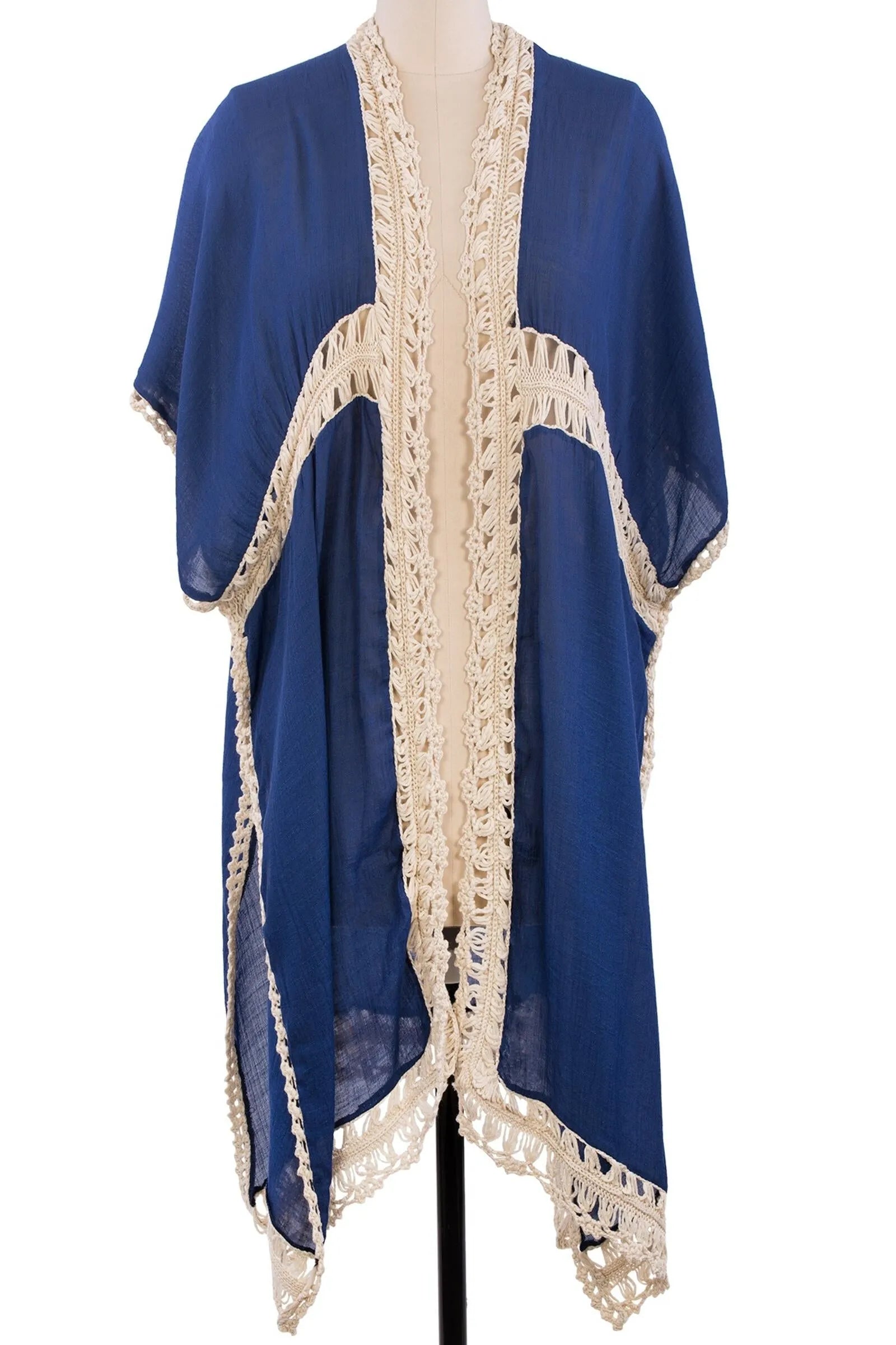 Stylish Costa Crochet Kimono Cover Up - Lightweight Beachwear for Women, Perfect for Poolside, Vacation & Summer Outfits