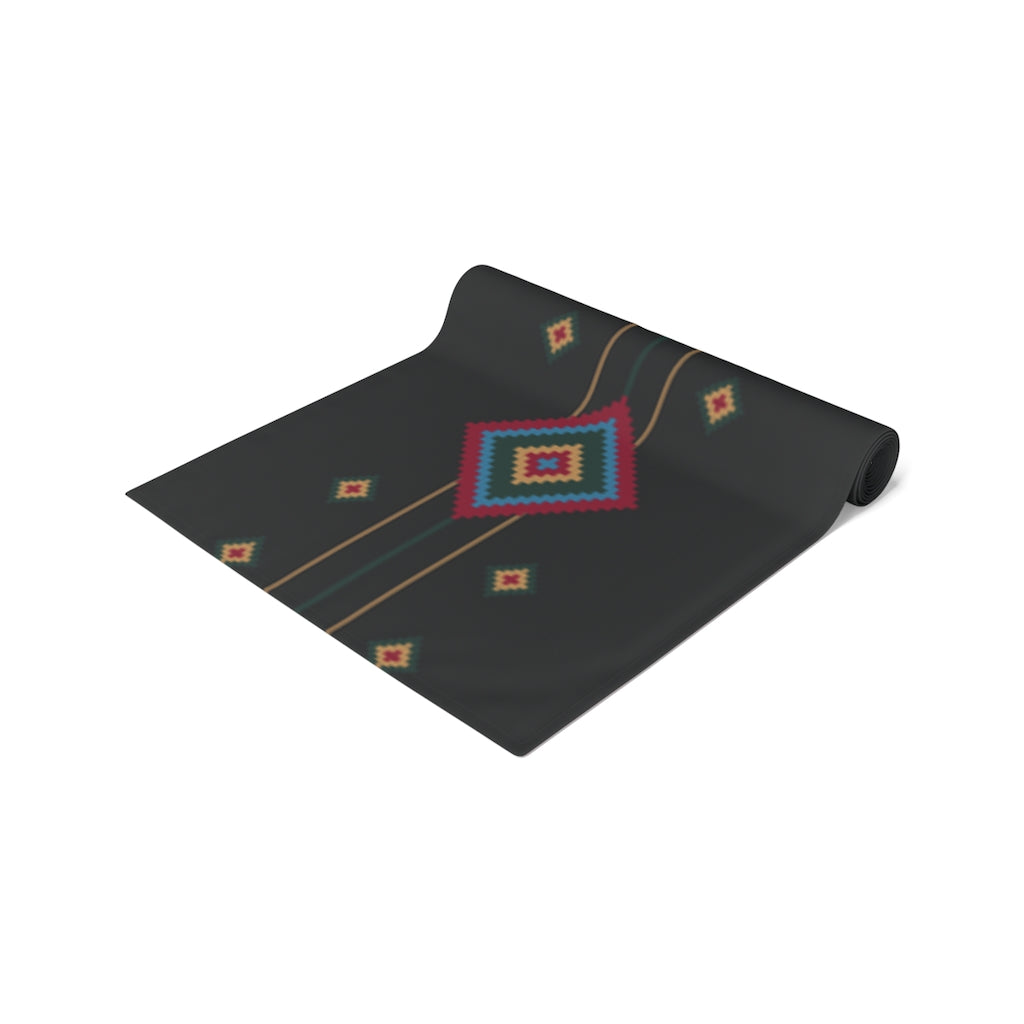 Black Diamond Southwestern Table Runner - Elegant Kitchen & Dining Table Linens Cloth for Home Decor, Party & Holiday Dinner Settings