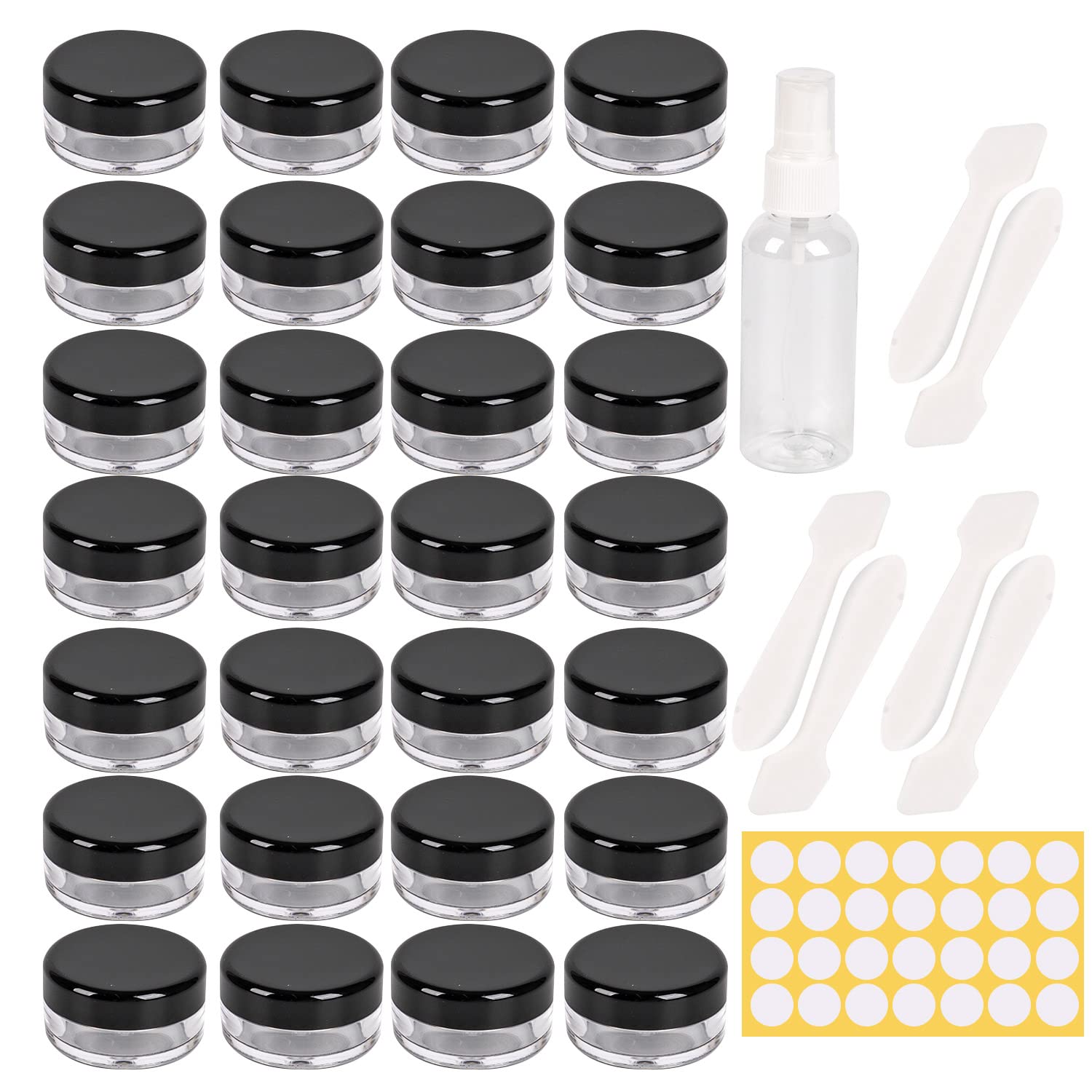 70 Pcs 5ml Empty Plastic Cosmetic Jars with Lids - Travel Size Sample Containers for Creams, Lotions & Toiletries - Perfect for DIY Beauty Products, Travel Essentials & Miniature Storage