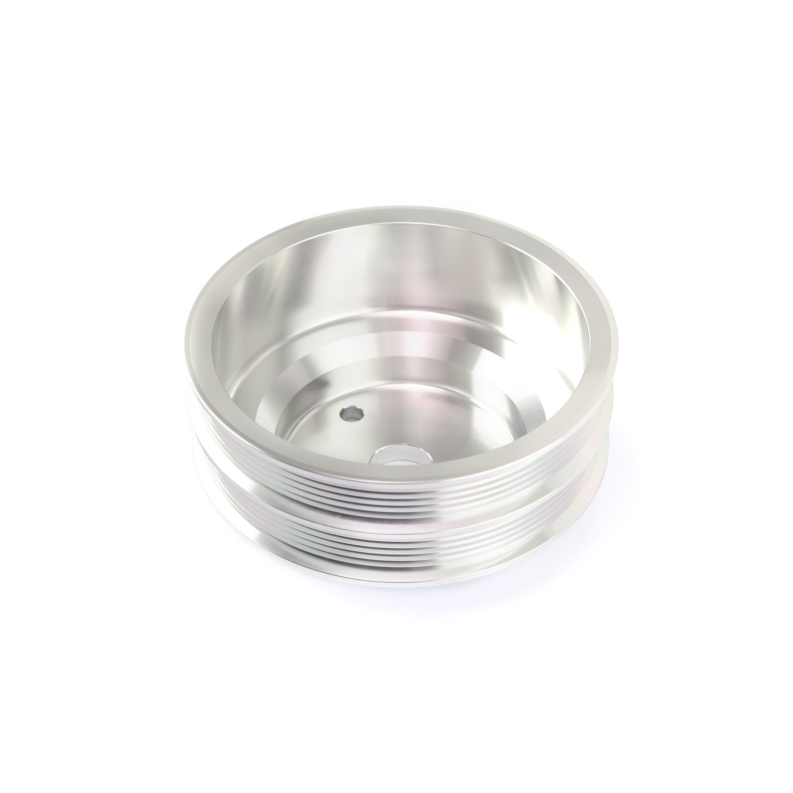 Chevy SBC Billet Aluminum Long Water Pump LWP Dual Serpentine Pulley - Speedmaster PCE239.1024 Compatible - Perfect for Performance Upgrades & Engine Builds