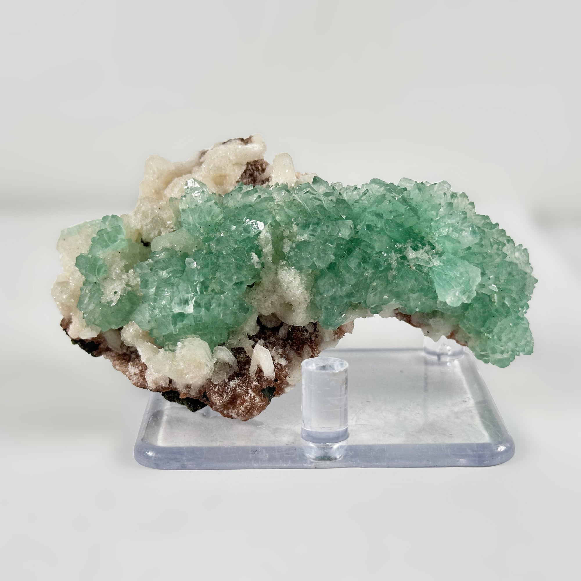 Natural Green Apophyllite Crystal Cluster - Raw Healing Stone for Meditation, Stress Relief & Spiritual Clarity | Mineral Specimen for Home Decor, Reiki Healing & Crystal Collection (RMI744)