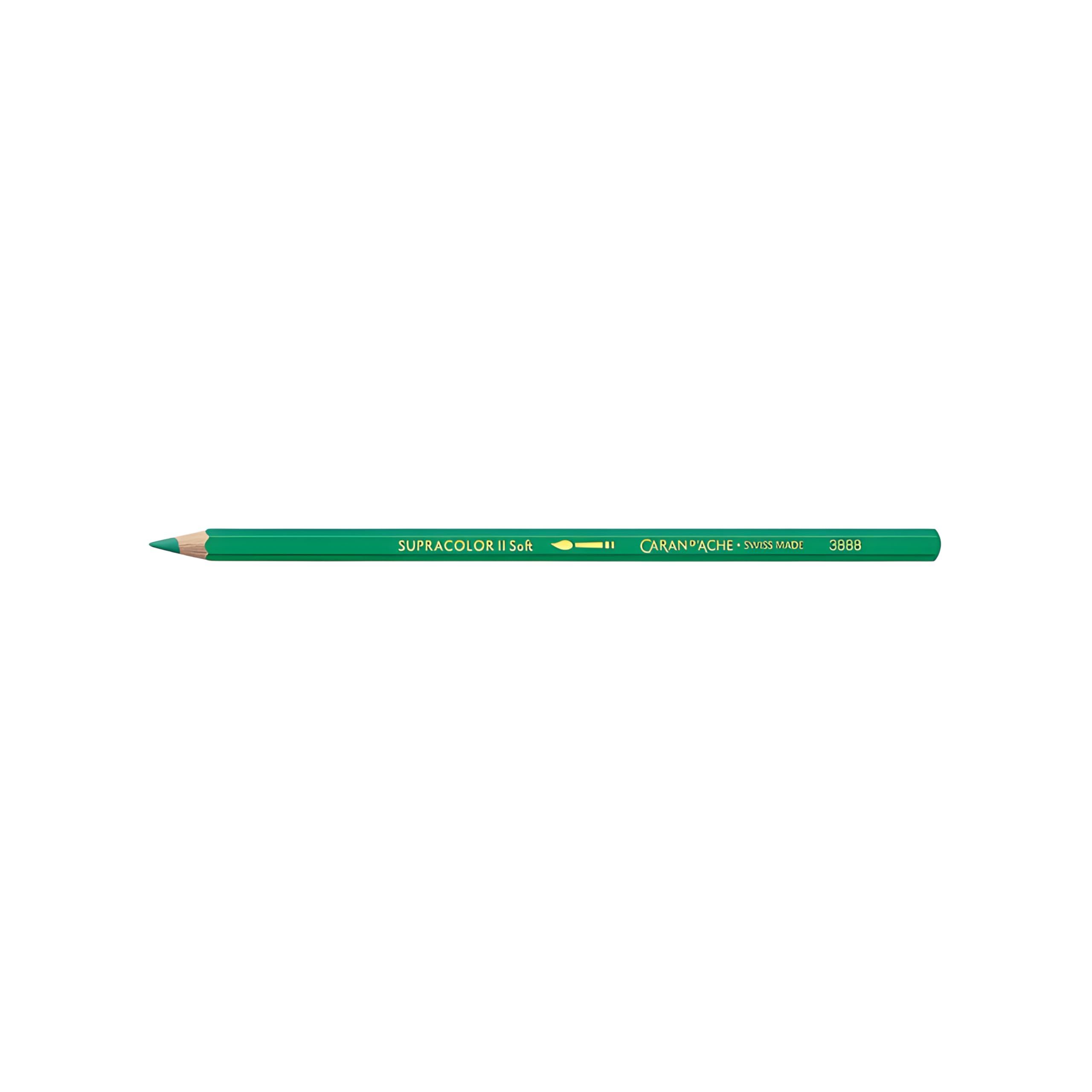 Caran d'Ache Supracolor Water-Soluble Colored Pencil - Empire Green (3888.290) | Professional Art Supplies for Sketching, Drawing & Watercolor Techniques