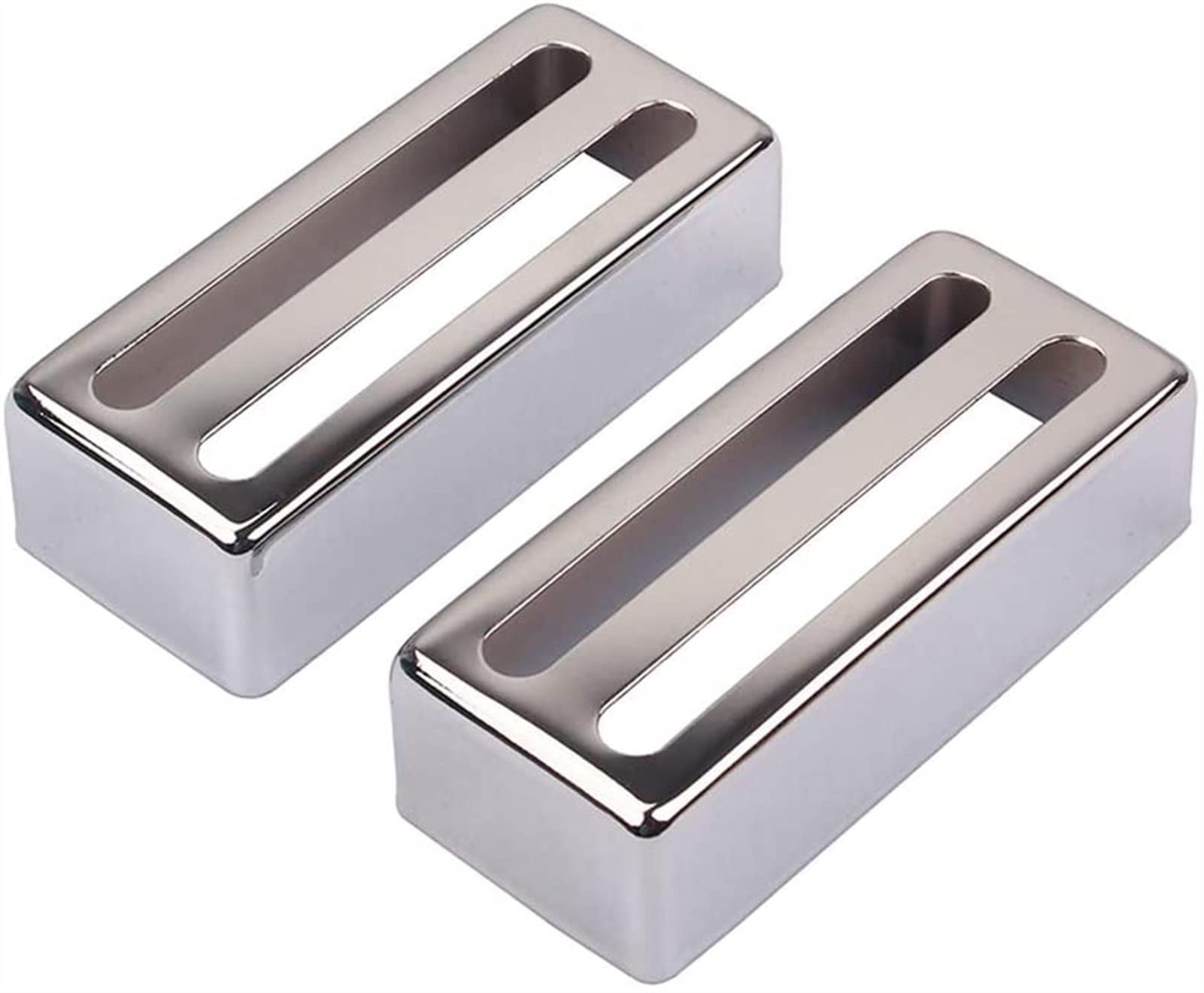 2-Piece Humbucker Electric Guitar Pickups with Chrome Cover - Professional Replacement Pickup Set for Rock & Metal Music Performances