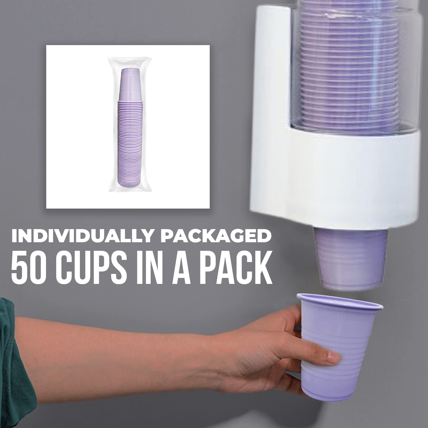 5 oz Disposable Plastic Cups - 50 Pack White Mini Cups for Bathroom, Medicine, Rinsing, Mouthwash | Party Supplies, Dental Use, Kids Drinks - Perfect for Parties, Clinics & Home Use