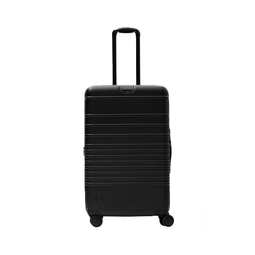 All Black Medium Check-In Roller Luggage - Perfect for Business Travel & Weekend Getaways